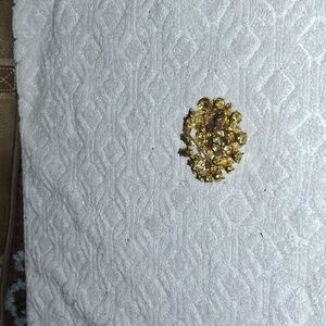 Elegant Gold Crystal Brooch